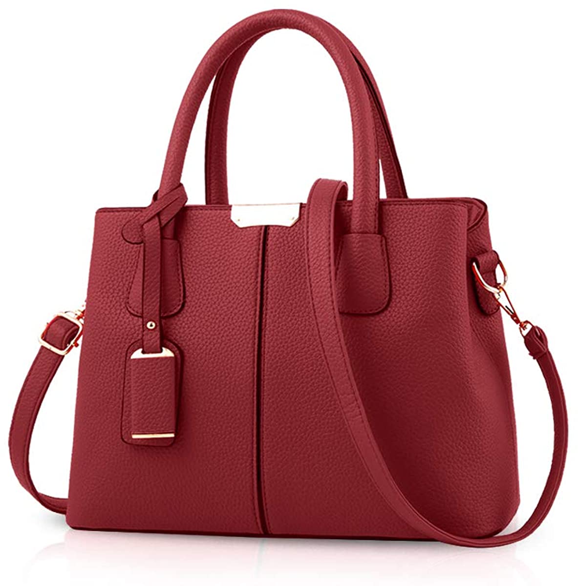 Price:$31.99    NICOLE&DORIS Women Lady Handbags Shoulder Bag Crossbody Bag Tote Satchel Purse PU Leather Red  Clothing