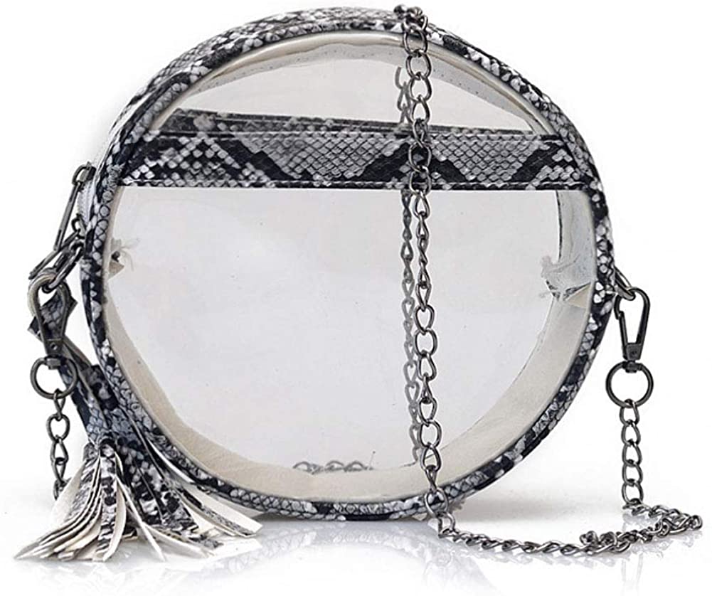 Price:$14.99 Women Fashion Clear Crossbody Bag Transparent Tassel Purse Shoulder Handbag Strap  Handbags   