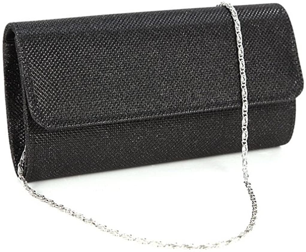 Price:$10.99 U-Story Womens Evening Wedding Party Small Clutch Bag Prom Shoulder Chain Handbag Tote (Black) at Amazon Women’s Clothing store