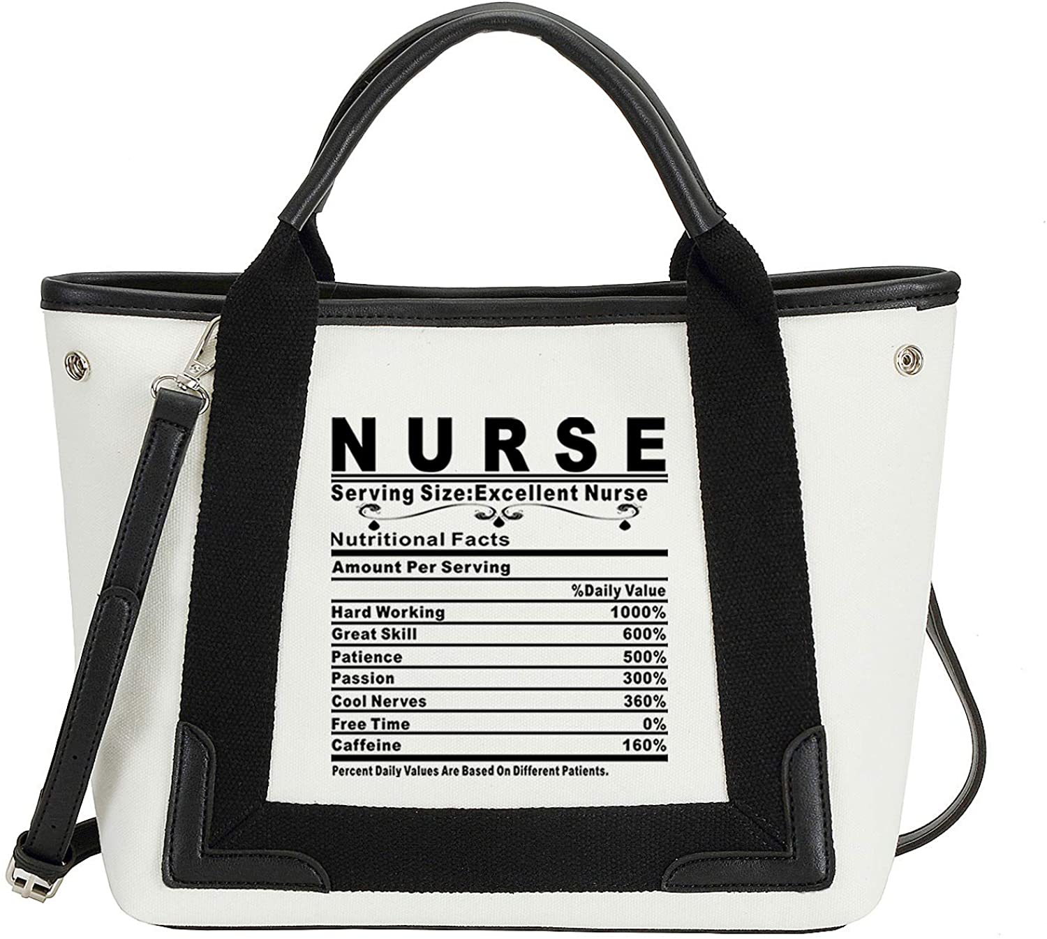 Price:$19.96    So'each Women's Handbag Top-handle Excellent Nurse Tote Graphic Shoulder Bag Black  Clothing