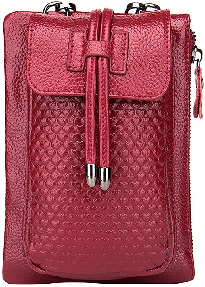 Price:$29.99    Women's Small Cellphone Purse Wallet Genuine Leather Crossbody Shoulder Pouch Bag  Clothing