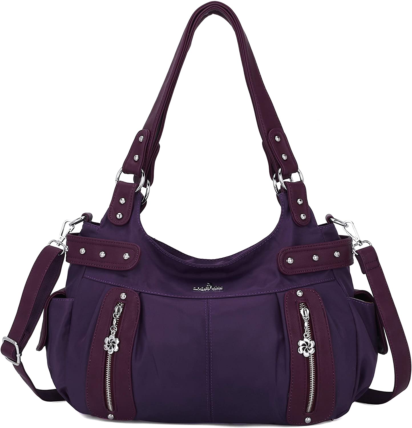 Price:$33.99    Angelkiss Large Purses and Handbags for Women Washed Faux Leather Crossbody Hobo Satchel Shoulder Handbag Tote Purse  Clothing