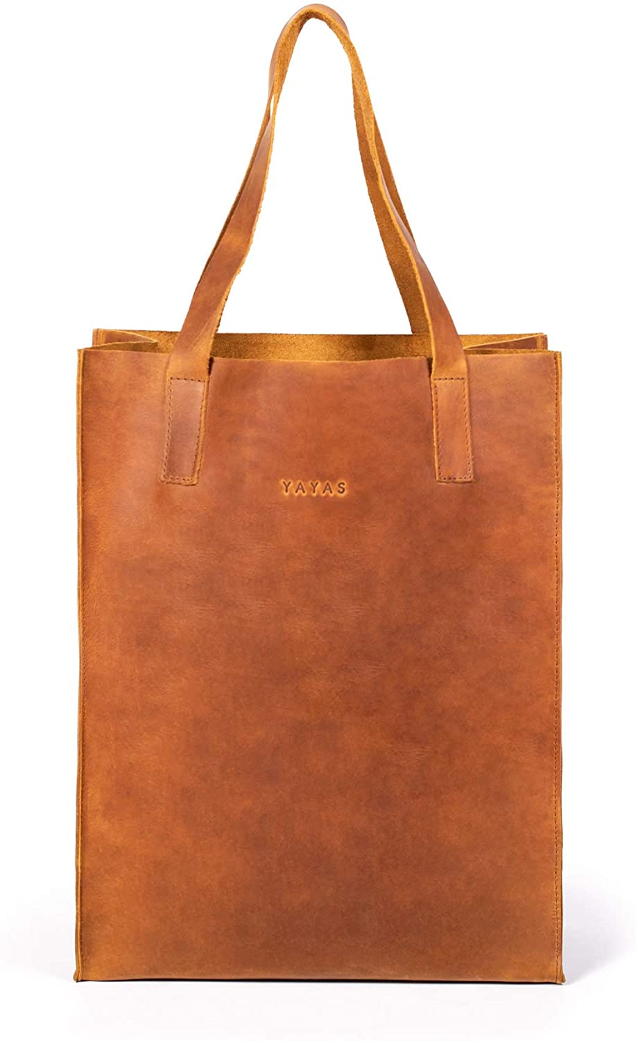 Price:$84.99    YAYAS Leather Travel Light Brown Shoulder Tote - Handbag For Men & Women - Leather Handles. HandMade (US-BOLSA Travel Cafe Claro)  Clothing