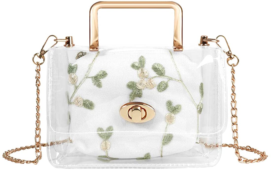 Price:$9.99 LinkIdea Clear Purse Bag, Purses and Handbags, 2 in 1 Transparent Shoulder Crossbody Bags for Women  Handbags   