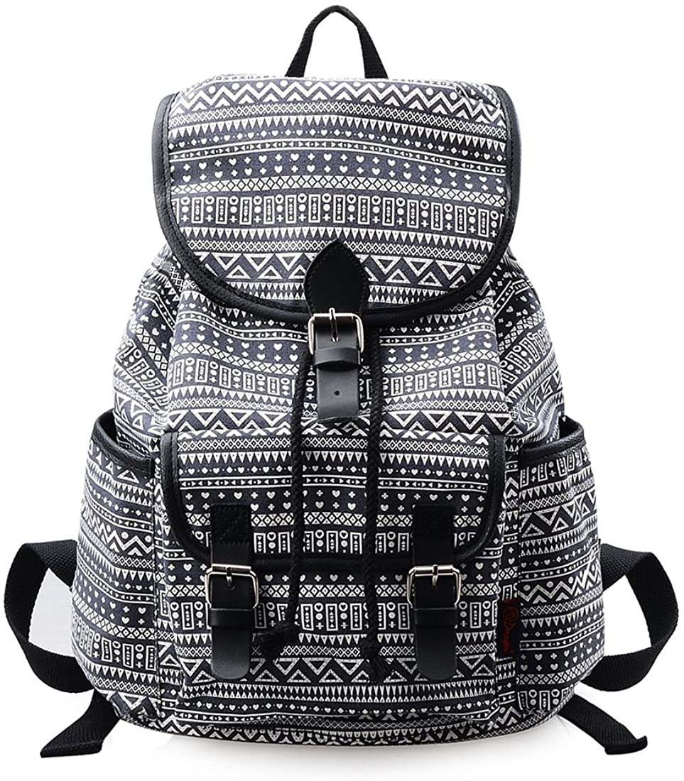 Price:$25.99    Lt Tribe Womens Canvas Backpack Purse Shoulder Bag BackpackTravel College Daypack  Clothing