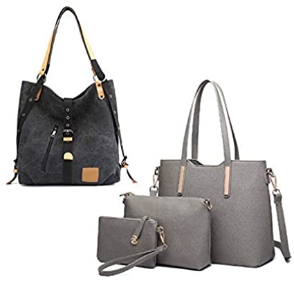 Price:$49.99    Kono Canvas Purse Handbag for Women Girls Shoulder Tote Bag Convertible Backpack 3 in 1 Daypack Sackpack School Bag  Clothing