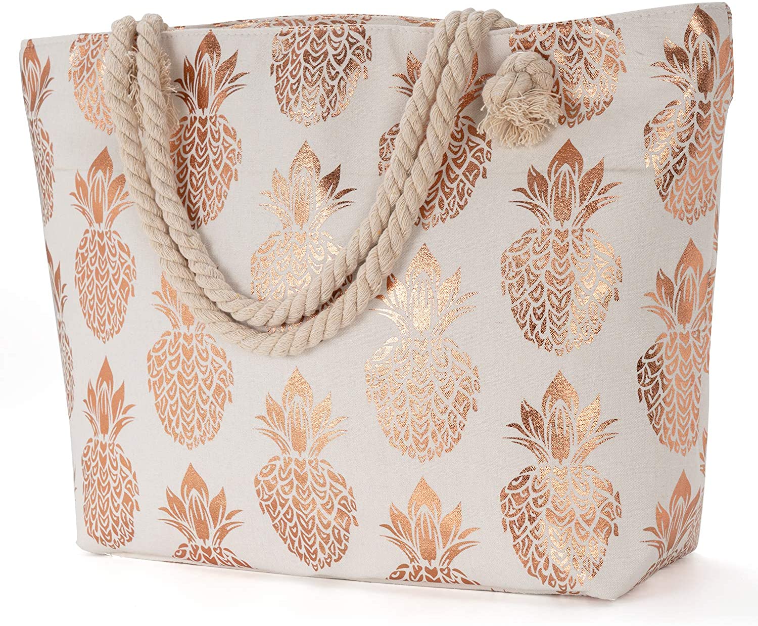 Price:$16.99    Pineapple Tote Bag Large Women Canvas Tote Bag Beach Bag Travel School Handbag Shoulder Bag Shopping Bag with Rope Handles for Women Girls Travel Daily Beach  Clothing