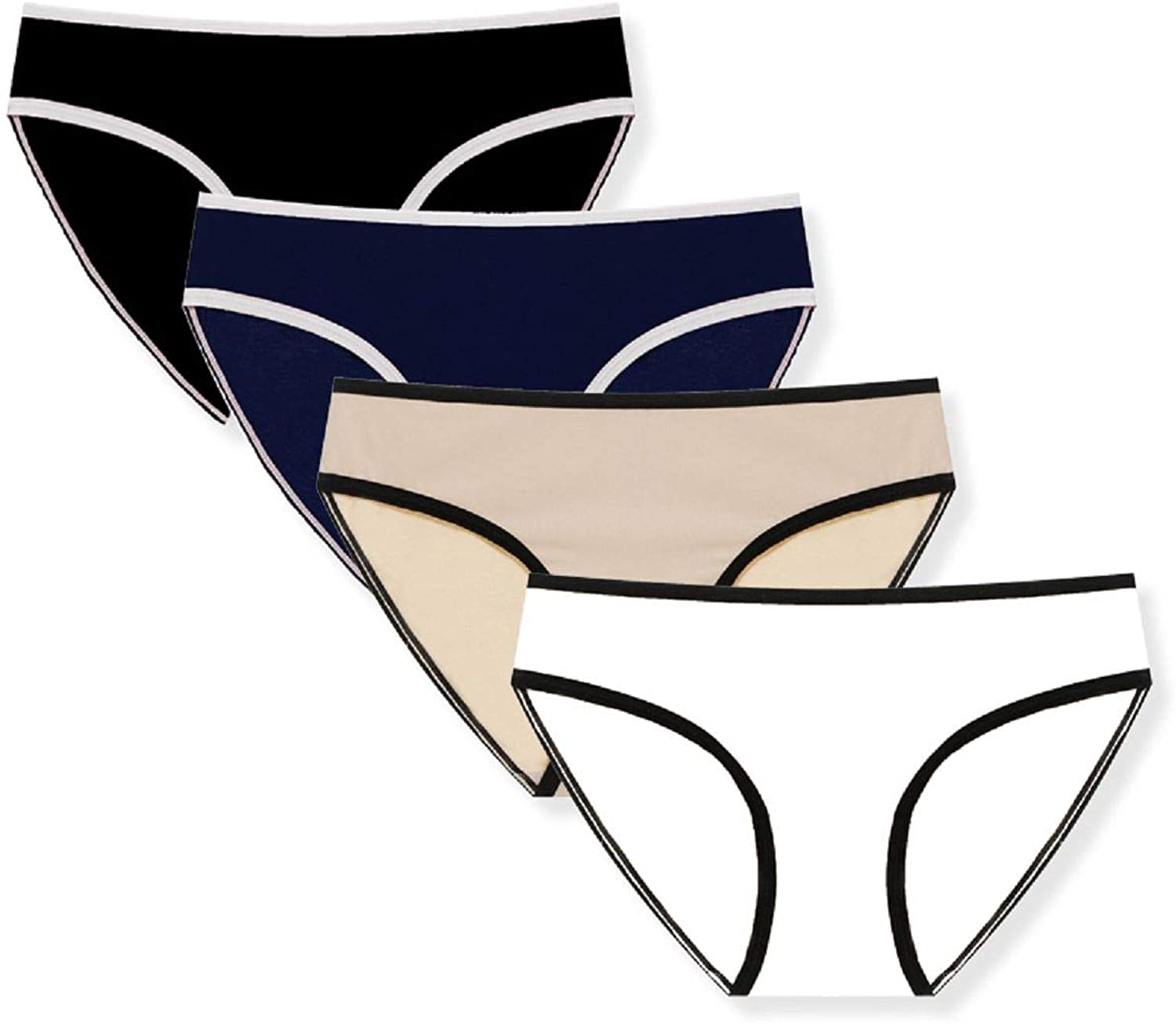 Price:$13.99 Halcurt Underwear for Women, Women's Underwear, Cotton Low Rise Hipster Panties for Women, Soft Colorful Briefs Pack of 4 at Amazon Women’s Clothing store