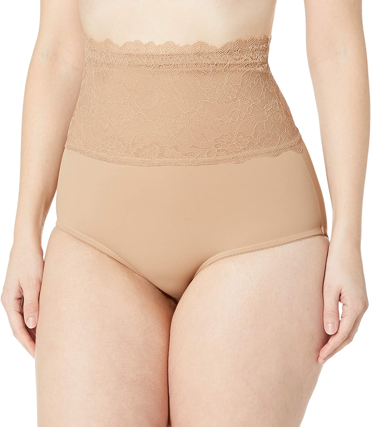 Price:$7.83 Instant Shaping Women's Lace Top Control Brief at Amazon Women’s Clothing store
