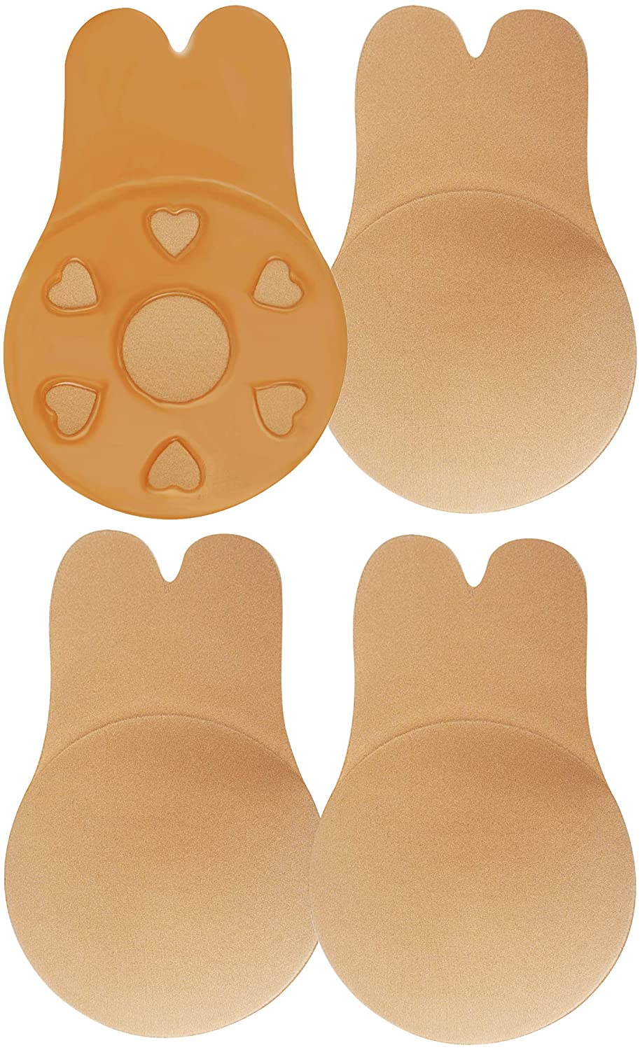 Price:$7.98 Aticha Reusable Lift Breast/Nipple Covers (Beige, Black) - Perky Breasts, Invisible Adhesive Push Up Bra, Backless (2Pairs) at Amazon Women’s Clothing store