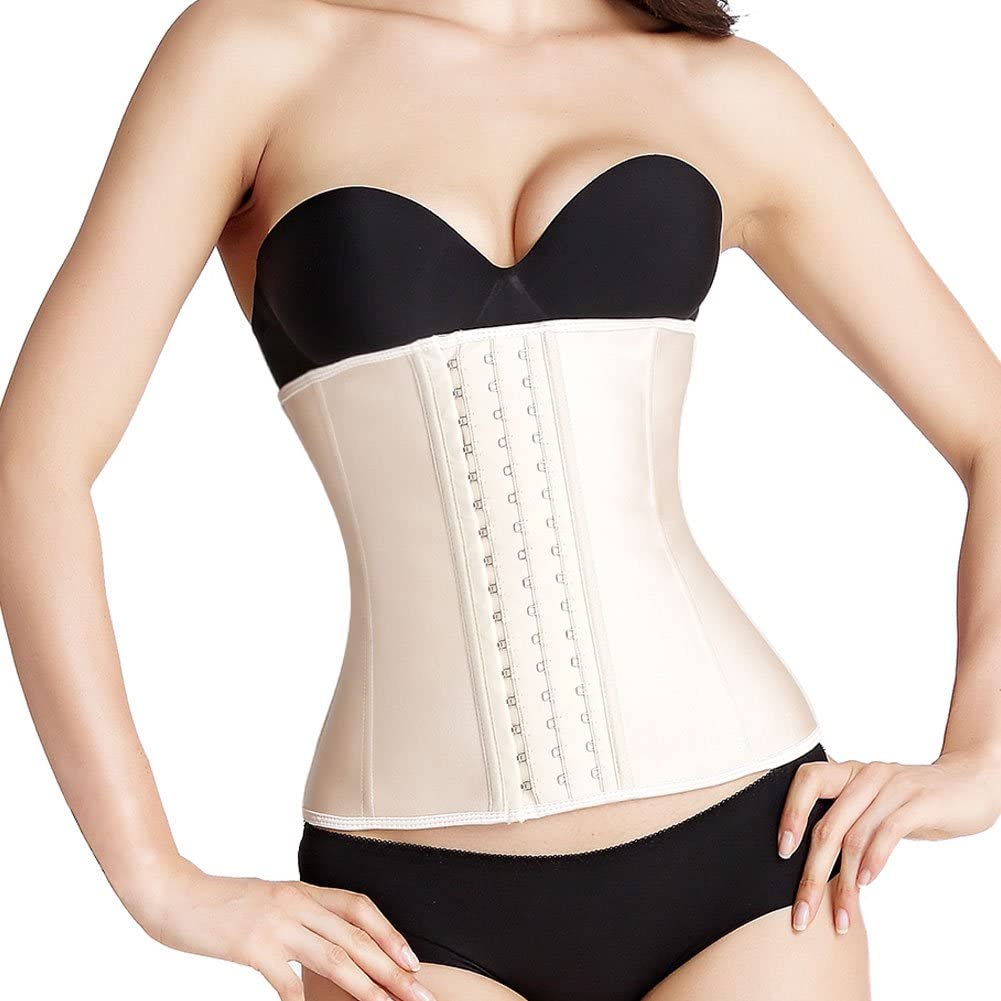 Price:$27.86 Atbuty Waist Trainer Corset Women's Latex Workout Waist Cincher Body Shapewear Girdle at Amazon Women’s Clothing store