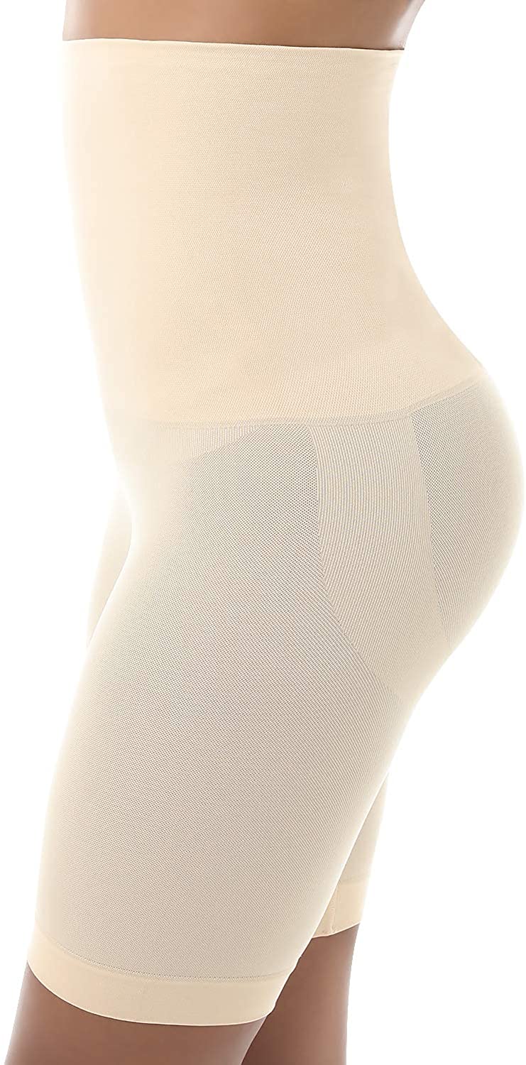 Price:$26.99 NEWMO Women High Waisted Shapewear Shorts Tummy Control Panties Waist Trainer Butt Lifter Thign Slimers Boyshort at Amazon Women’s Clothing store