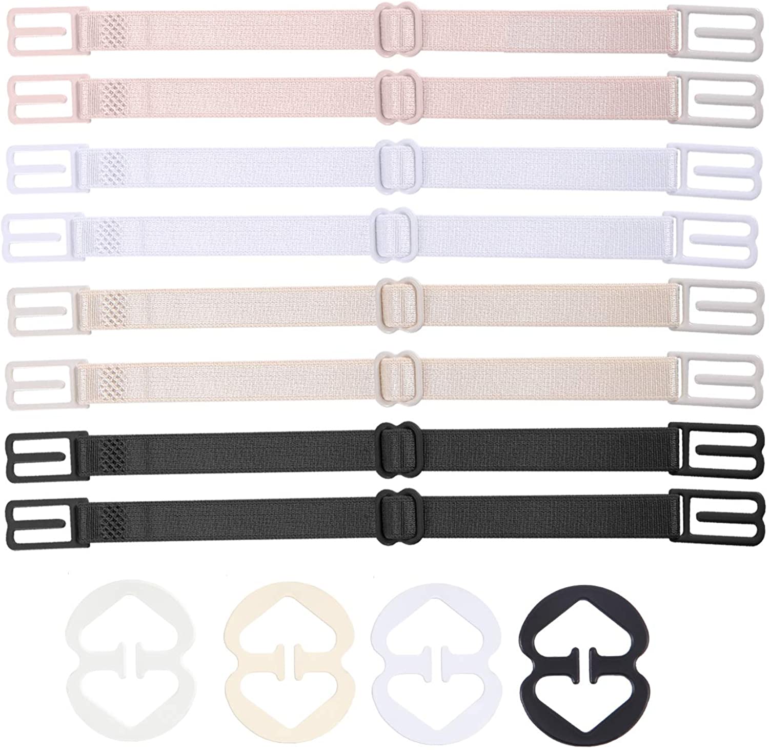 Price:$0.00 Senkary 12 Pieces Bra Strap Clips and Elastic Adjustable Bra Straps Holder for Straps Racerback at Amazon Women’s Clothing store