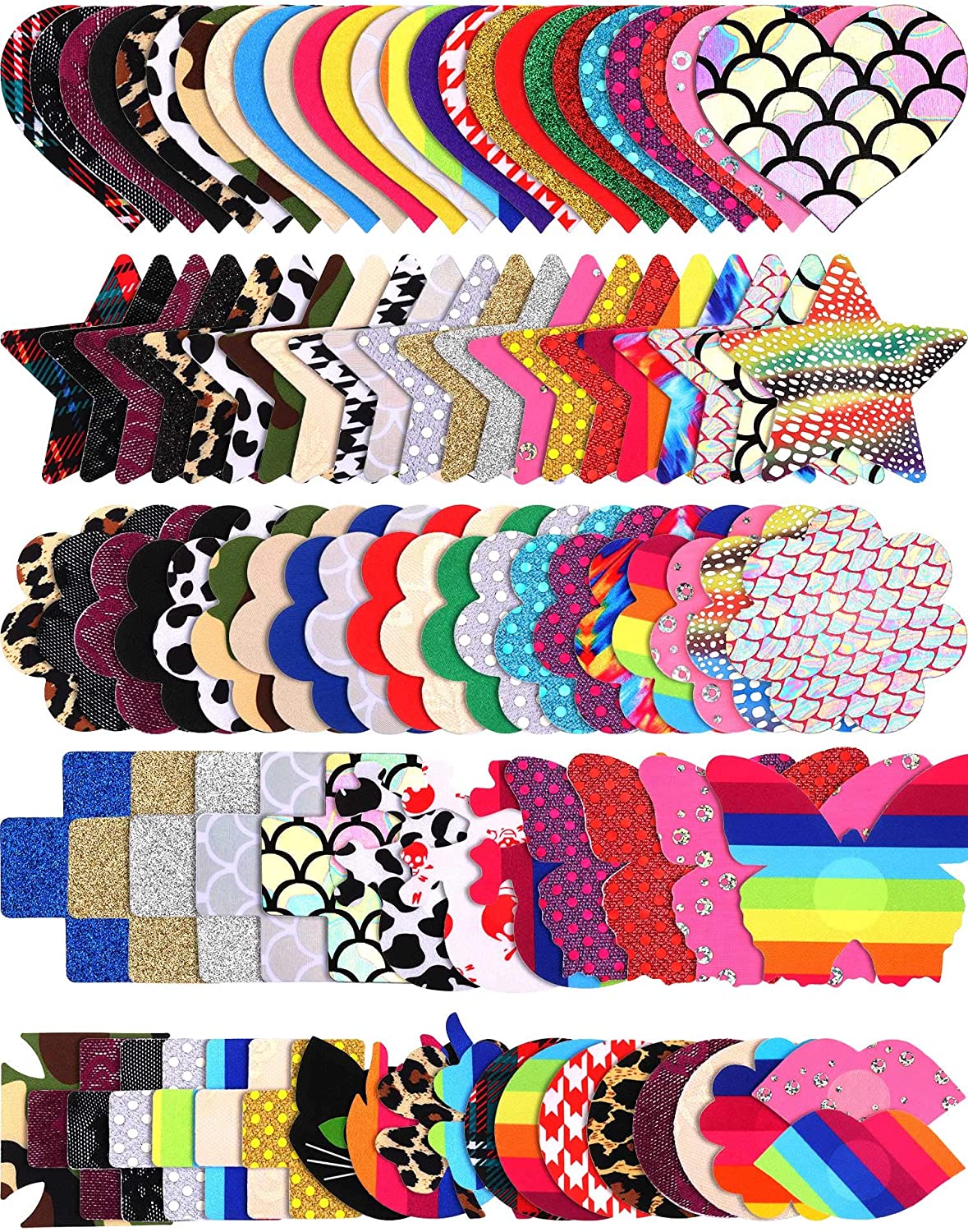 Price:$31.99 100 Pairs Pasties Multi Designed Pasties Covers Disposable Self-Adhesive Breast Covers Multicolored Pasties Stickers for Women Girls at Amazon Women’s Clothing store