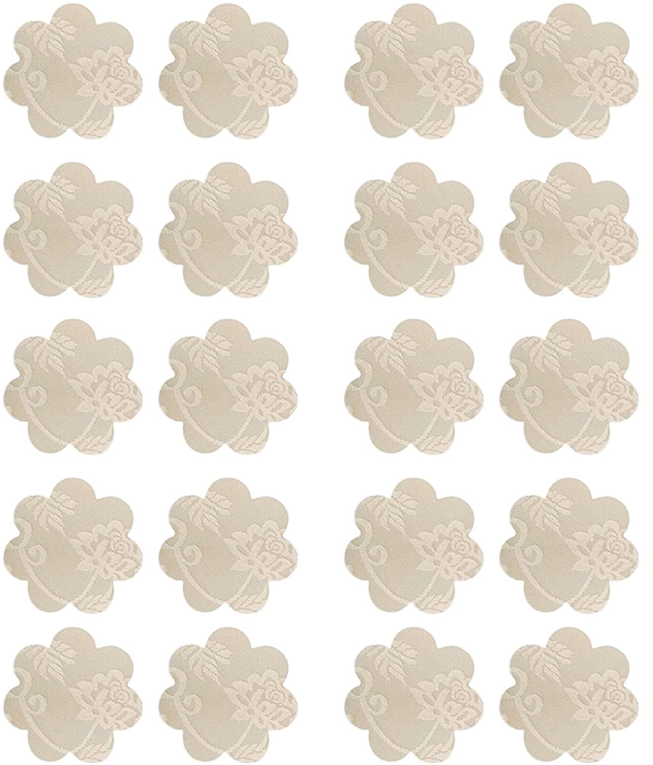 Price:$11.11 10 Pack Disposable Nude Adhesive Nipple Cover Lace Flower Petal Pastie Stickers at Amazon Women’s Clothing store