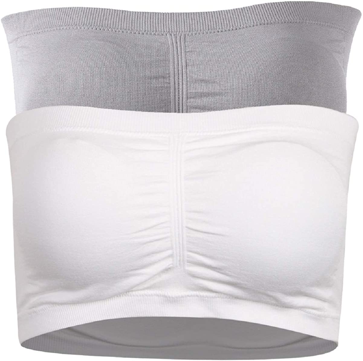 Price:$5.99 Fasoar Women's Bandeau Bra, Strapless Seamless Padded Bandeau Tube Bra Top 2-4 Pack at Amazon Women’s Clothing store