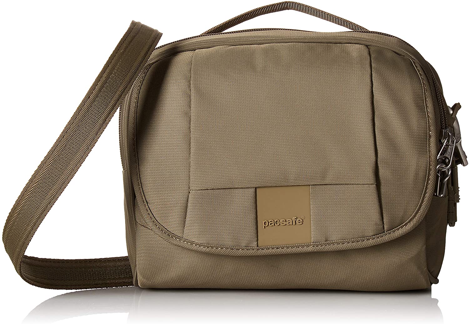 Price:$60.42    PacSafe Metrosafe Ls140 Anti-theft Compact Shoulder Bag - Earth Khaki Travel Cross-Body Bag  Clothing