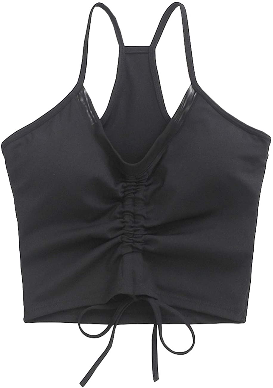 Price:$21.99 Womens Sports Bra Workout Crop Top Yoga Running Padded Tank Fitness Gym Camisole Longline Vest at Amazon Women’s Clothing store