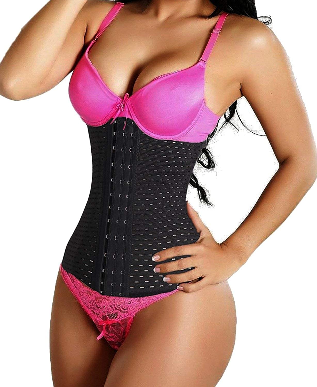 Price:$7.99 SAYFUT Waist Trainer, Corset Cincher Body Slimmer Shaper Tummy Control for Women at Amazon Women’s Clothing store