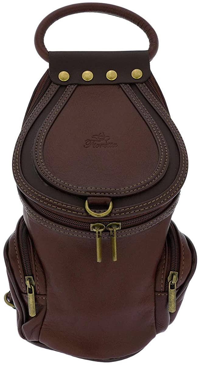 Price:$89.95    Fioretta Italian Genuine Leather Top Handle Backpack Handbag Shoulder Bag For Women  Clothing