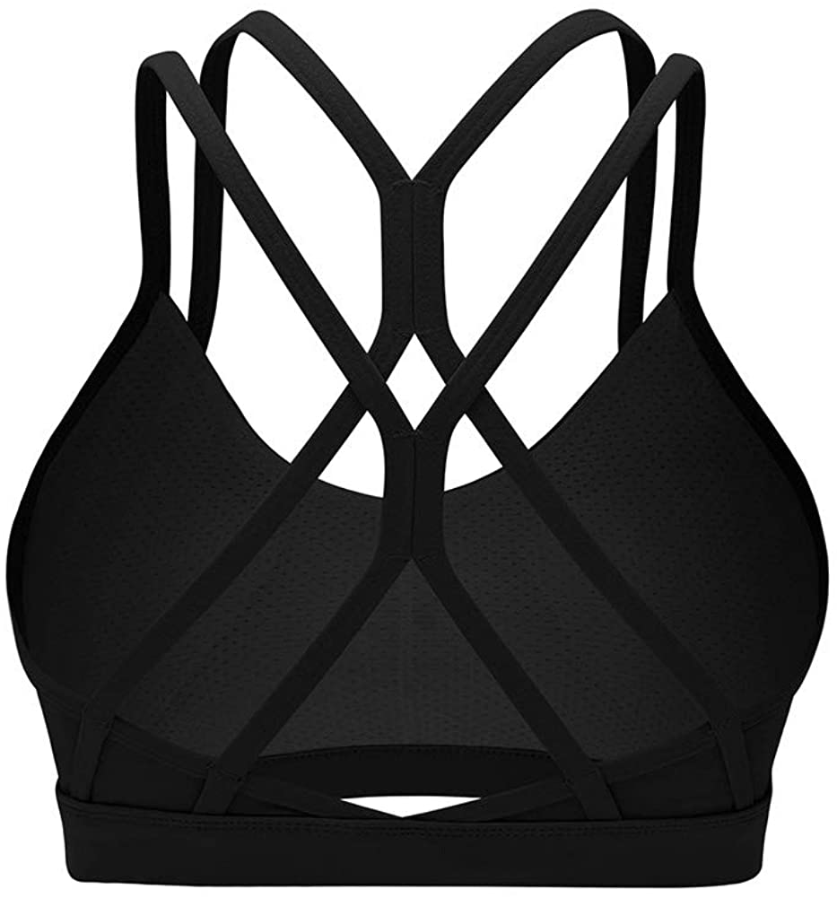 Price:$15.99 LUREME Cross Back Strappy Sports Bra Yoga Workout Bras for Women (sb000002) at Amazon Women’s Clothing store