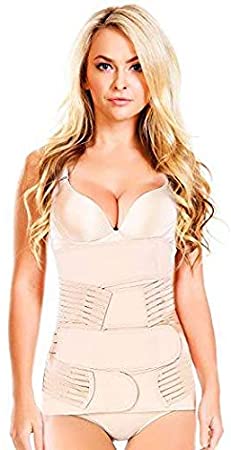 Price:$13.97    AZMED 3 in 1 Postpartum Belly Wrap Girdles for Women, [One-Size & Beige]  Clothing
