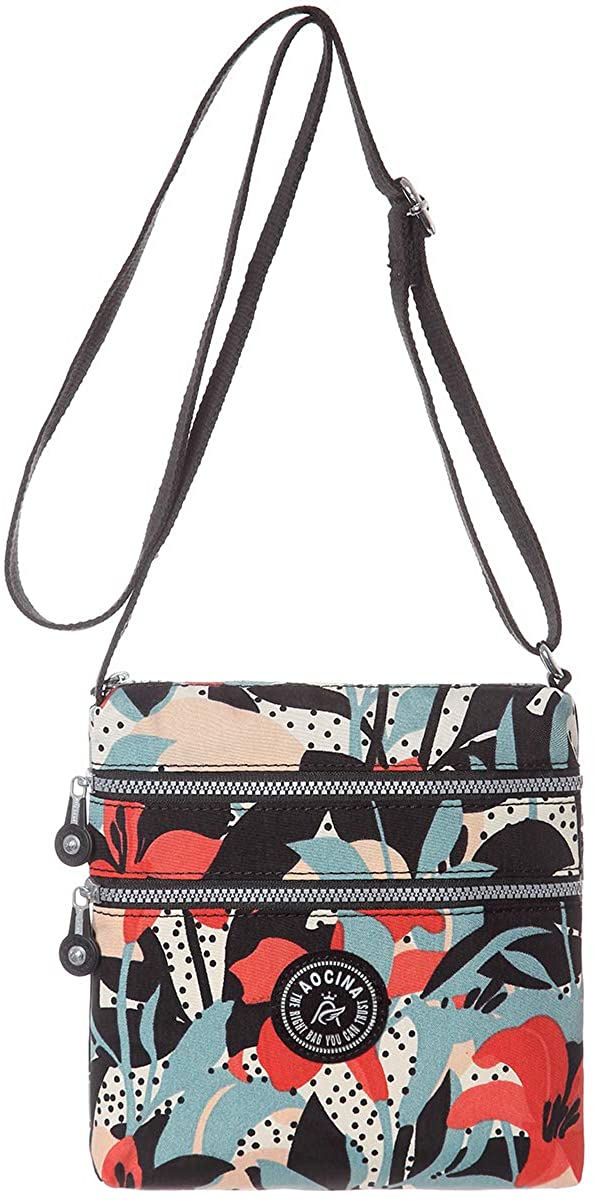 Price:$16.99 Lightweight Medium Multi-Pocket Crossbody Purse Bags for Women Travel Shoulder Bag(Lily)  Handbags   