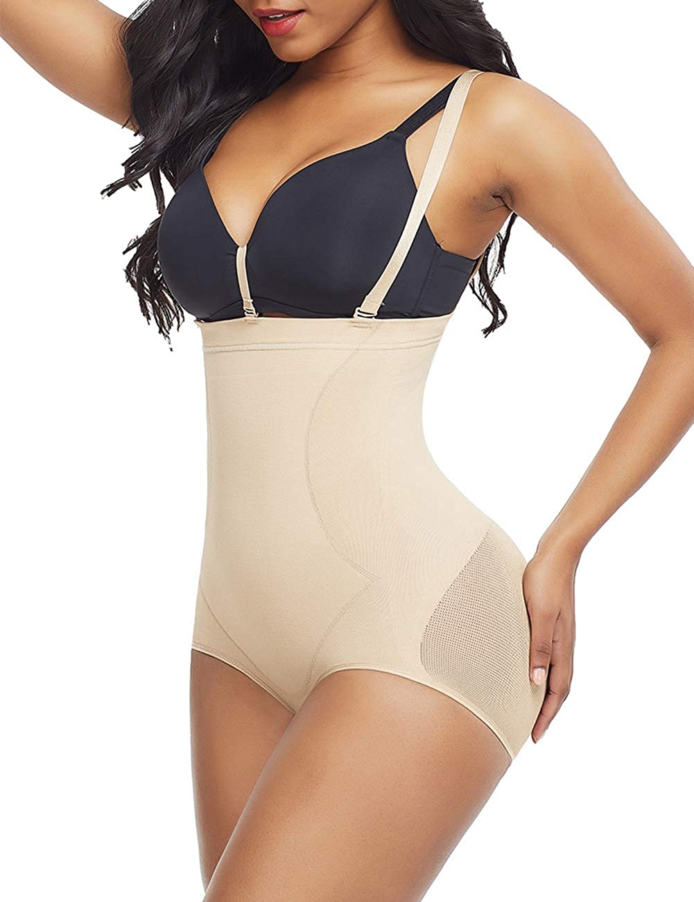 Price:$30.99 Lover-Beauty Women's Tummy Control Body Shaper High Waist Shapewear Waist Trainer Seamless Boyshorts Butt Lifter Panties at Amazon Women’s Clothing store