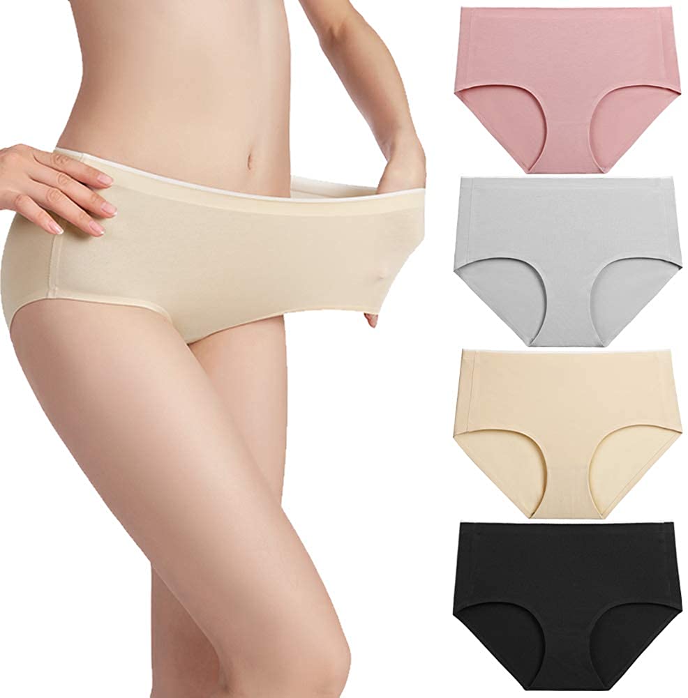 Price:$19.99 KerSK Women's Mid High Waist Underwear Briefs Ladies Soft Breathable Cotton Panties Multipack at Amazon Women’s Clothing store