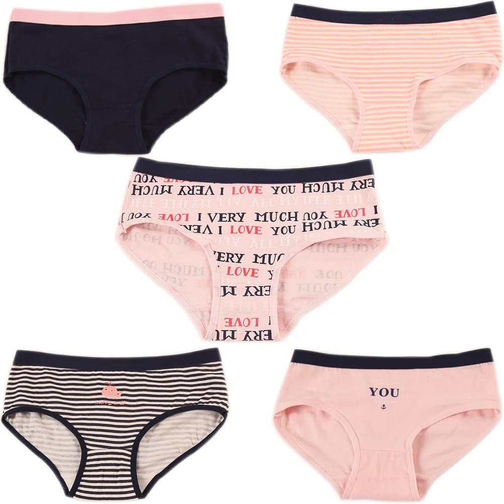 Price:$16.99 OULU Womens/Teen Girls Cotton Brief Underwear Candy Color Lingerie Panty Panties Set, 5 Pack Underwear Nr.368, One Size for 12-16 years old Girls at Amazon Women’s Clothing store
