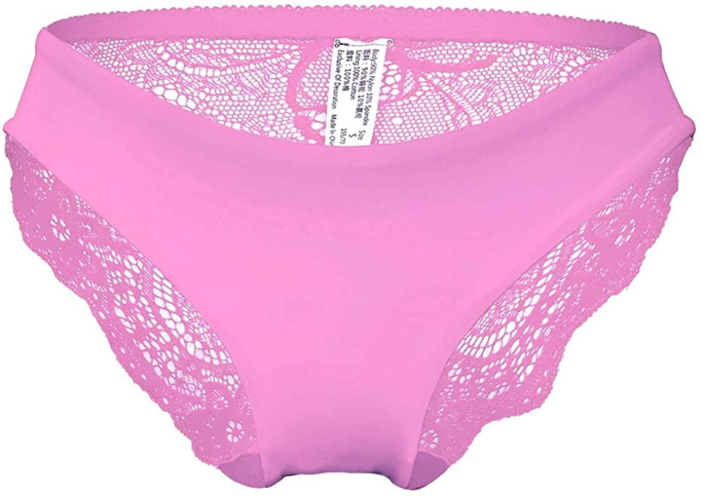Price:$7.64 Lavakisy Lace Ice Silk Cheeky Panties Sexy Low-Rise Crotch Hipster Underwear for Women(Asian Size) at Amazon Women’s Clothing store