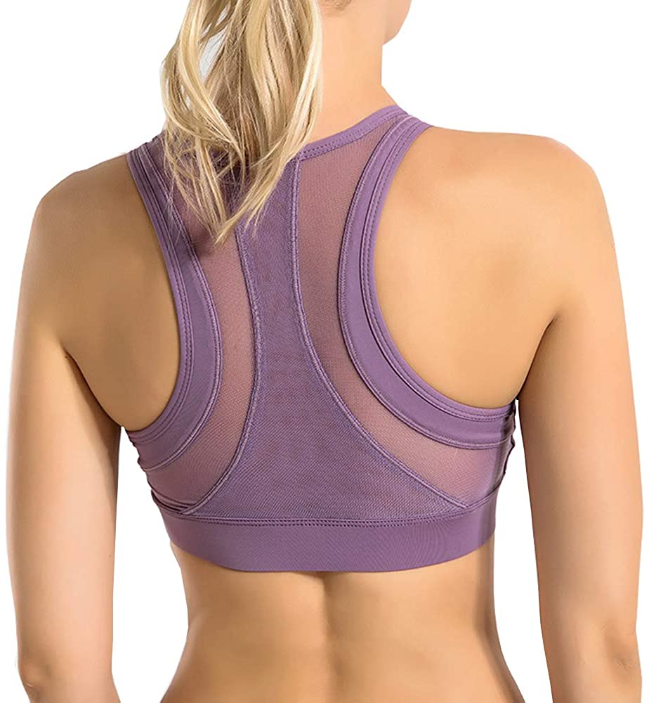 Price:$18.70 newlashua Women's High Impact Sports Bra Racerback Padded Workout Yoga Bra Top at Amazon Women’s Clothing store