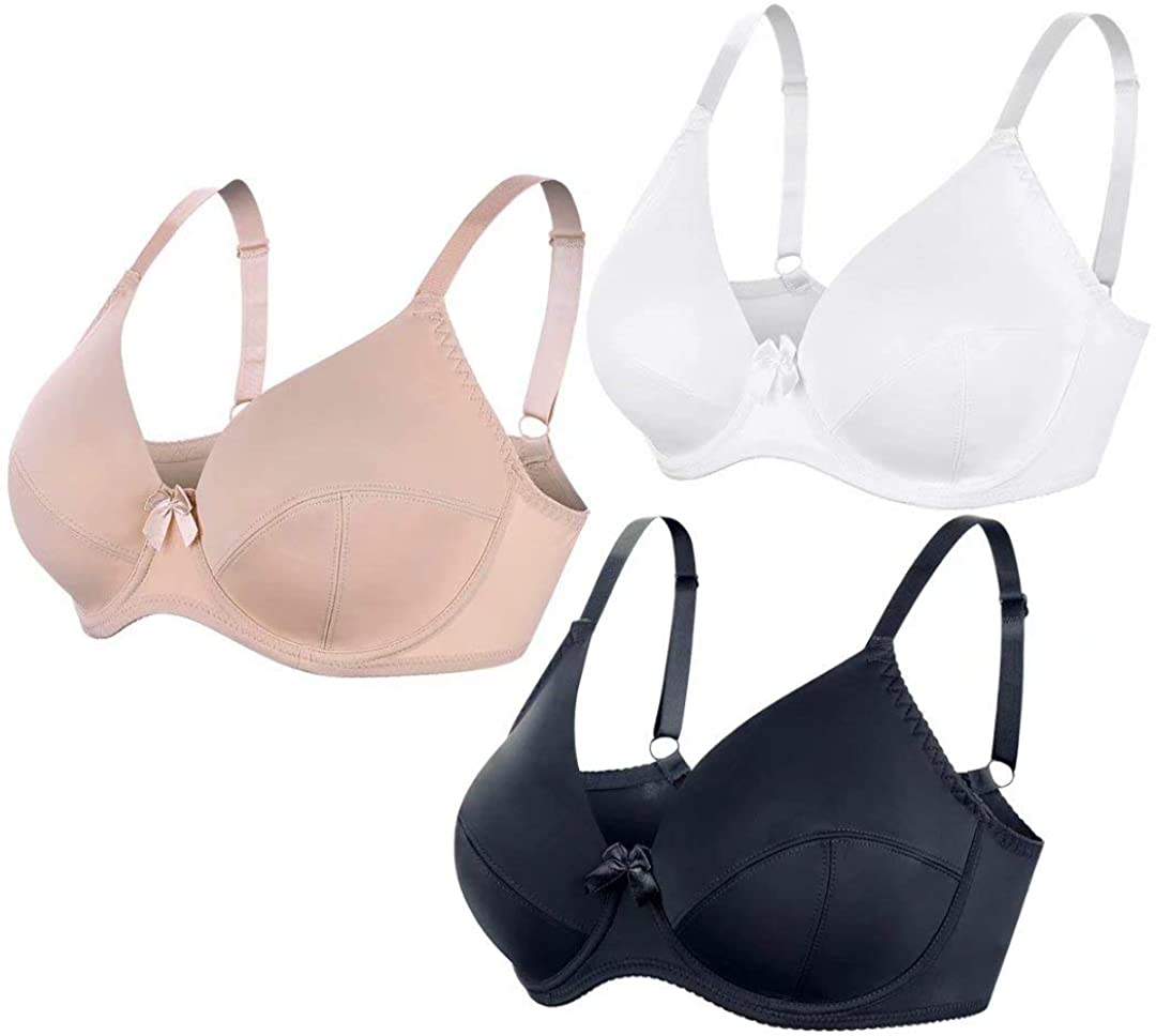 Price:$18.99 Vadalala F Cup Women's Bra Plus Size Non-Padded Bras for Women Comfort Lift Support Bras with Underwire (Pack of 3) at Amazon Women’s Clothing store