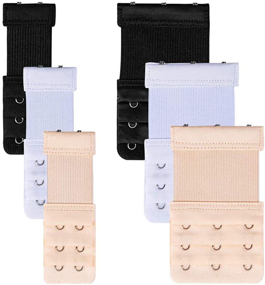 Price:$4.49 6Pcs Women's Bra Extender, Elastic Bra Extension Strap 2 Hooks/ 3 Hooks Lingerie Breathing Room Bra Extenders Band at Amazon Women’s Clothing store