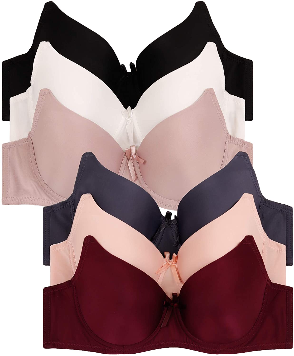 Price:$17.99 2ND DATE Women's Assorted Bras (Packs of 6) - Various Styles at Amazon Women’s Clothing store