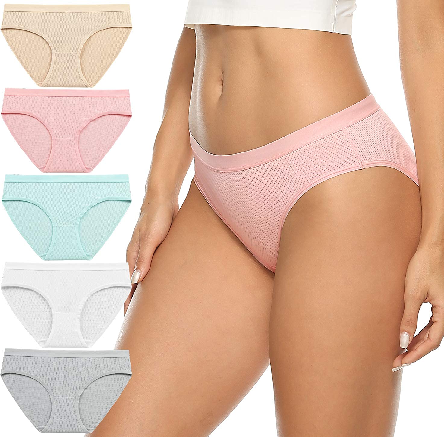 Price:$23.99 Wealurre Women’s Underwear Hipster Panties Breathable Stretch Bikini Panties for Women at Amazon Women’s Clothing store