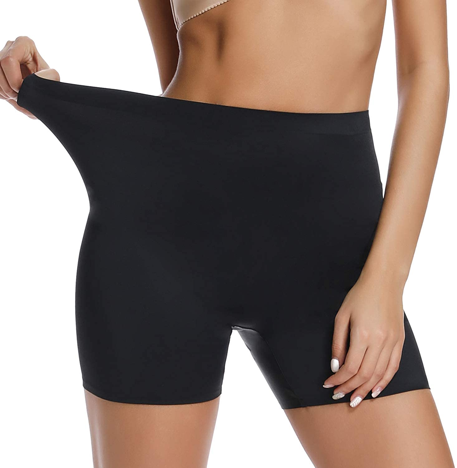 Price:$13.99 Slip Shorts for Under Dresses Anti Chafing Panties Womens Boyshorts Underwear Under Skirts at Amazon Women’s Clothing store