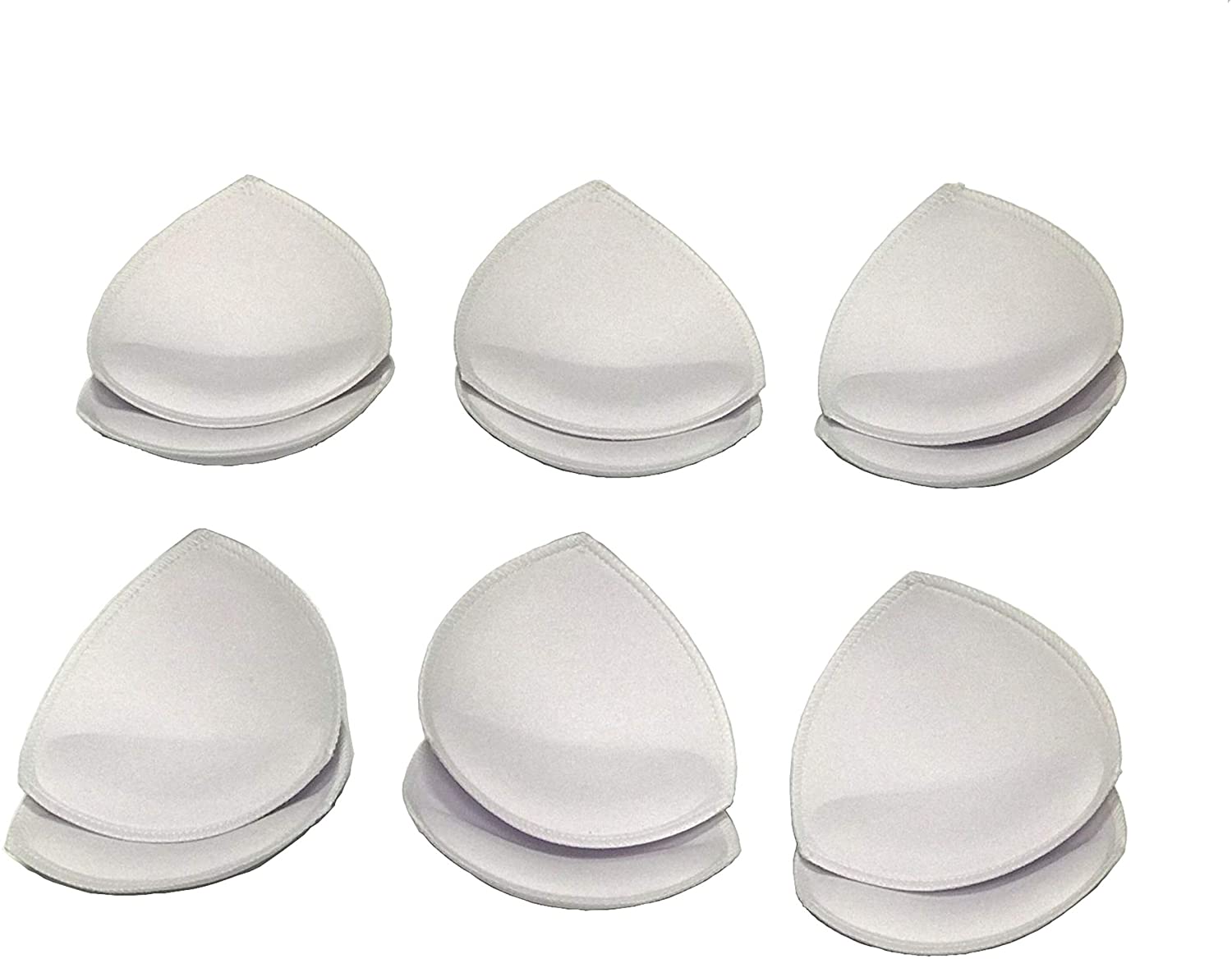Price:$14.99 6 Pairs (12 Pice) C/D, DD Cup for Bra Pad Inserts Bra Pads Sewn Padded for Sports Bra (White) at Amazon Women’s Clothing store