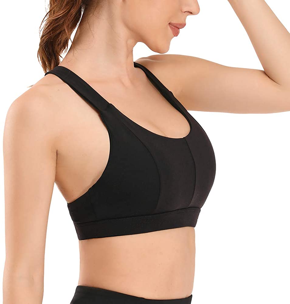 Price:$12.99 WOWENY Women's Strappy Sports Bra Plus Size Seamless Comfort Bra Padded Leisure Sports Yoga Bra at Amazon Women’s Clothing store