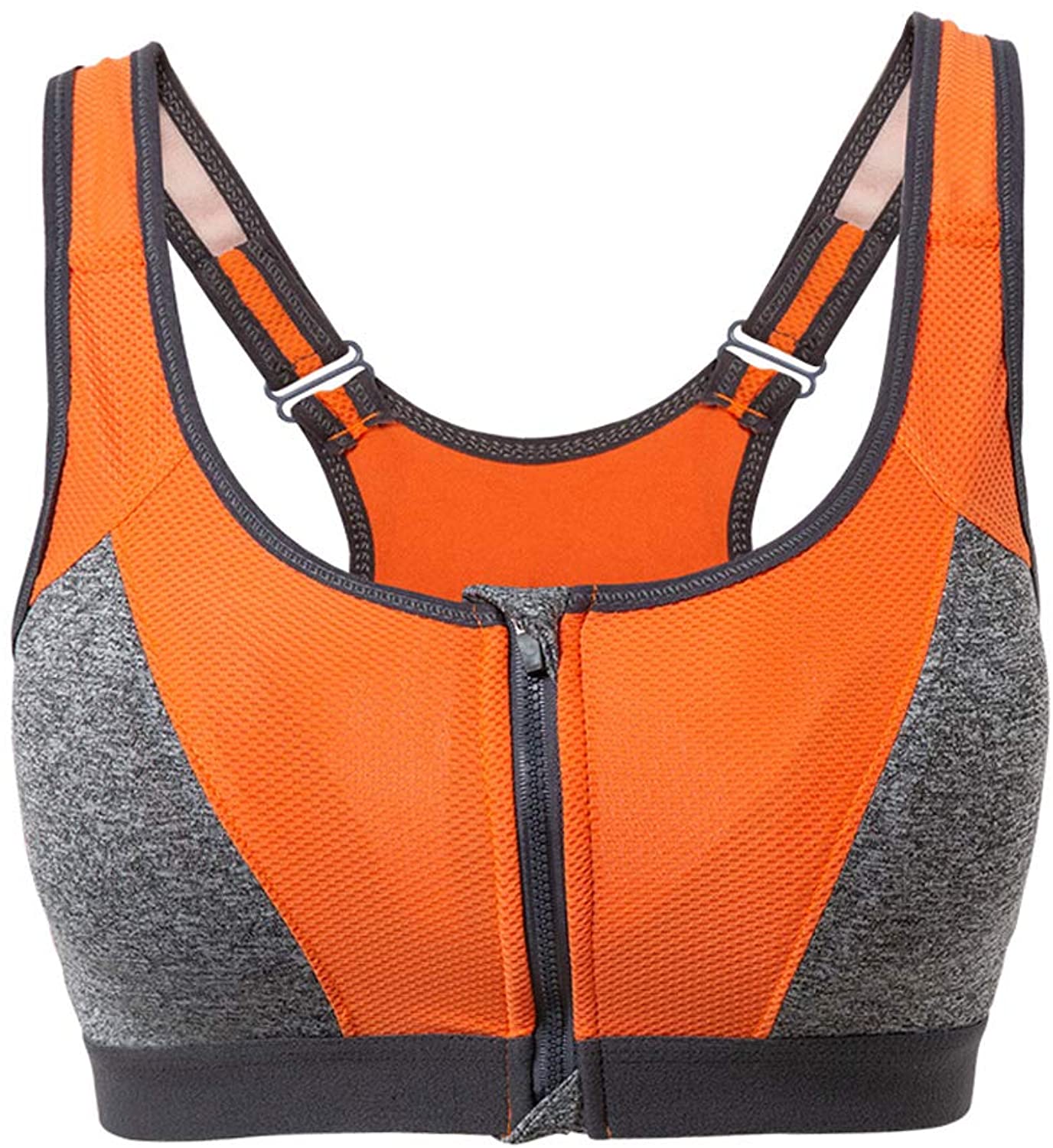 Price:$17.99 Women's Zip Front Sports Bra High Impact Running Active Yoga Bras at Amazon Women’s Clothing store
