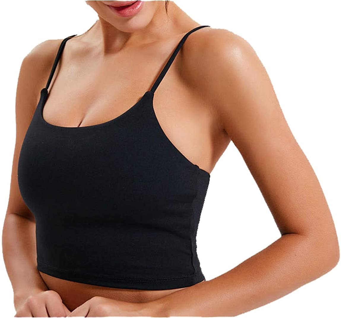 Price:$16.99 yoga Women Padded Sports Bra Fitness Workout Running Shirts Tank Top at Amazon Women’s Clothing store