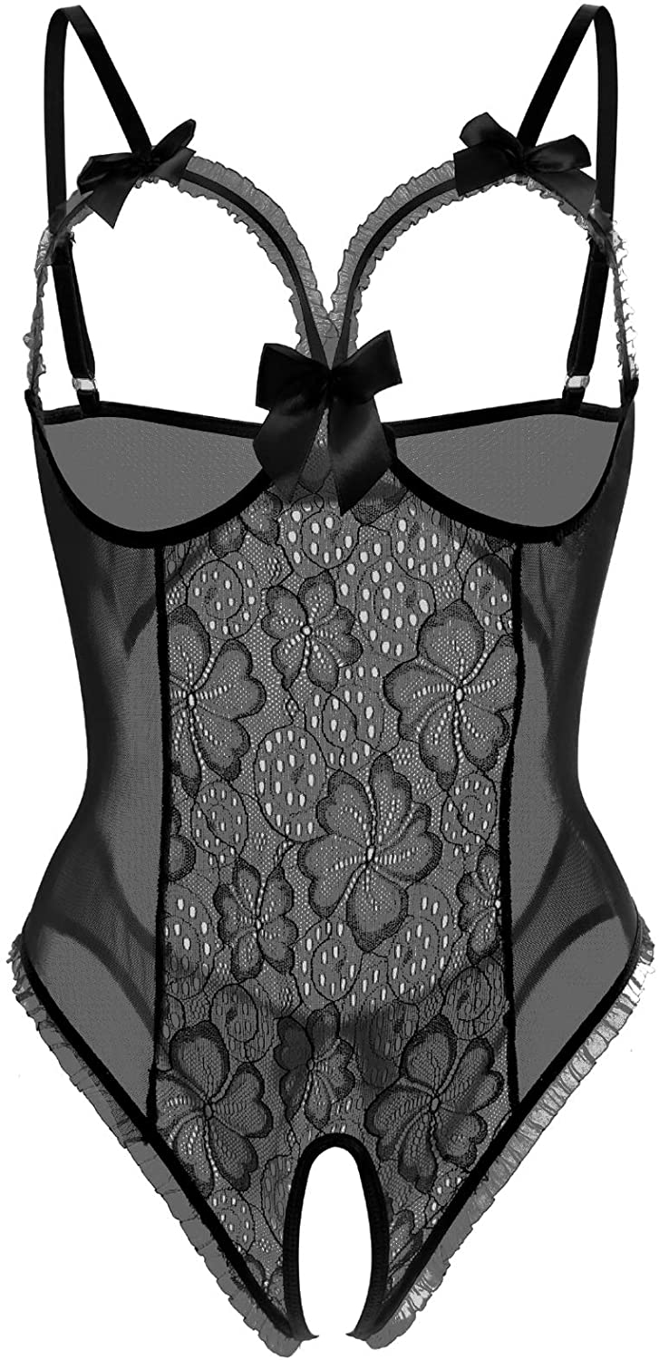 Price:$15.88 Lingerie for Women One-Piece Teddy Lingerie Sexy Bodysuit Lace Nightie S-3XL(Black, L) at Amazon Women’s Clothing store