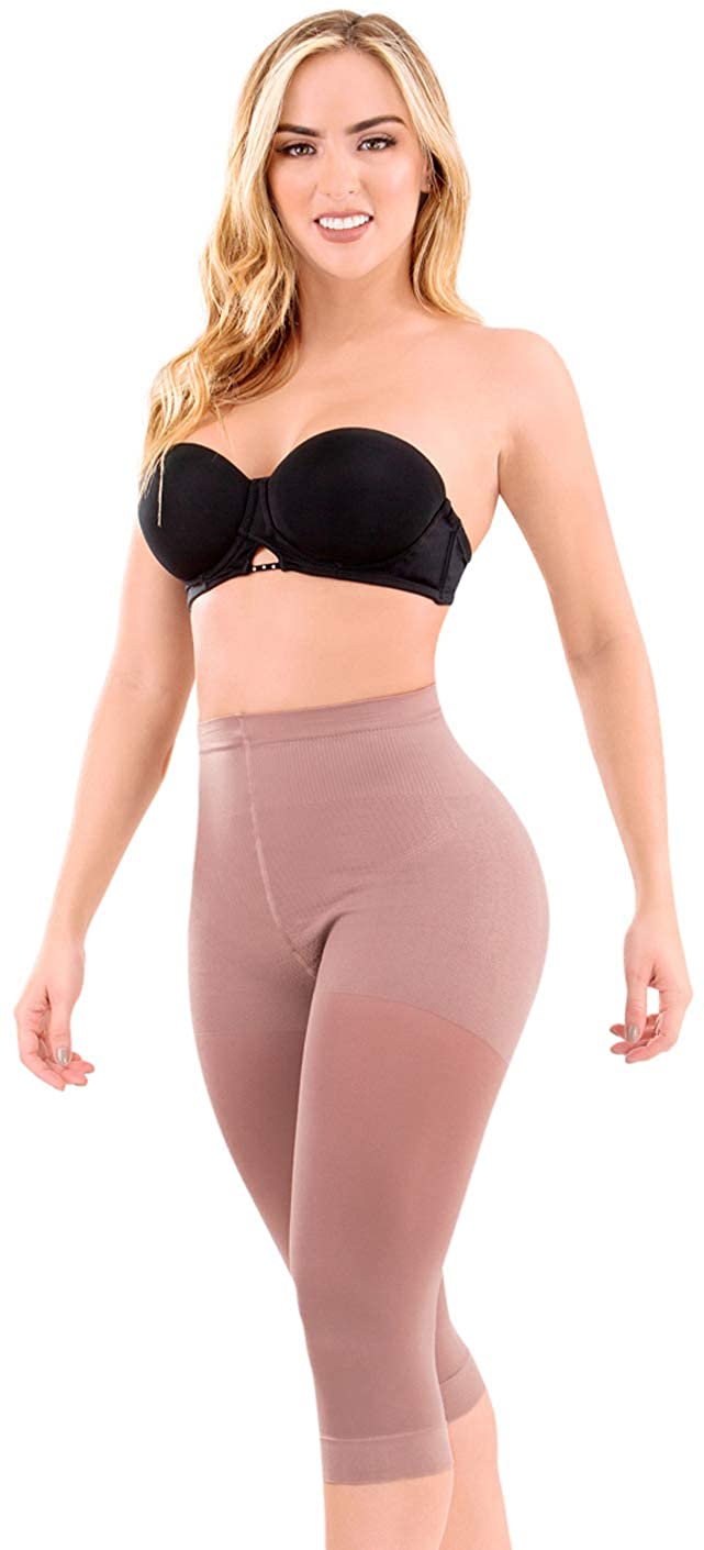 Price:$30.99 LT.ROSE 21993 Butt Lifter Capri Shapewear Leg Shaper Slimwear Tummy Control at Amazon Women’s Clothing store