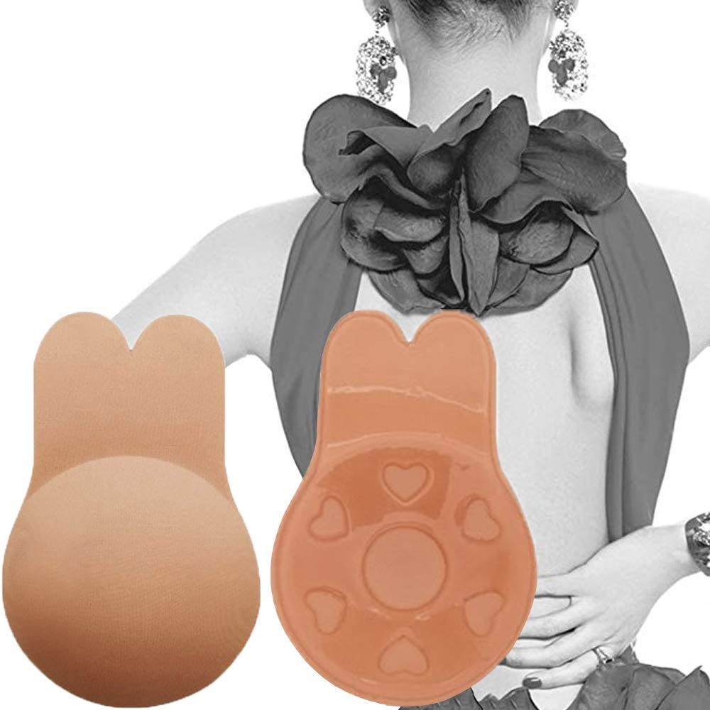 Price:$6.99 Adhesive Bra Nipplecovers Lift Invisible Backless Strapless Sticky Freedom Bra for Women at Amazon Women’s Clothing store