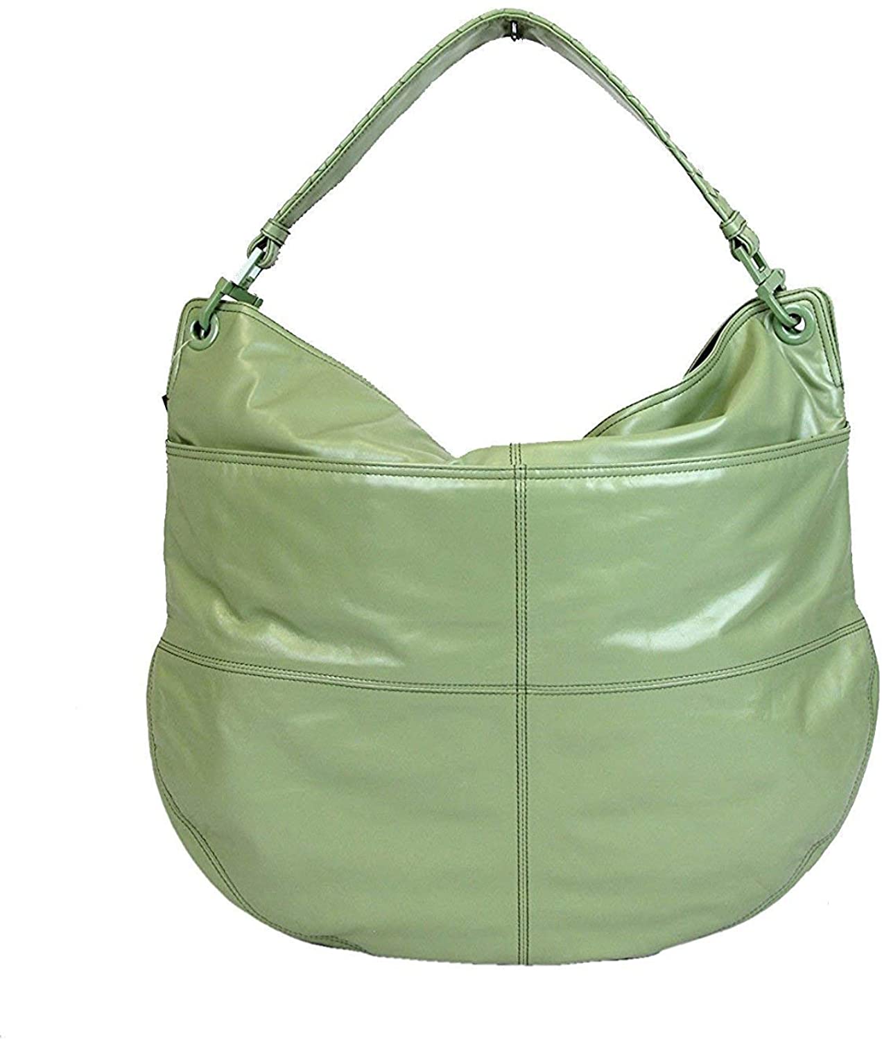Price:$1175.00    Bottega Veneta Women's Green Leather Hobo Woven Detail Bag 309343 3414  Clothing