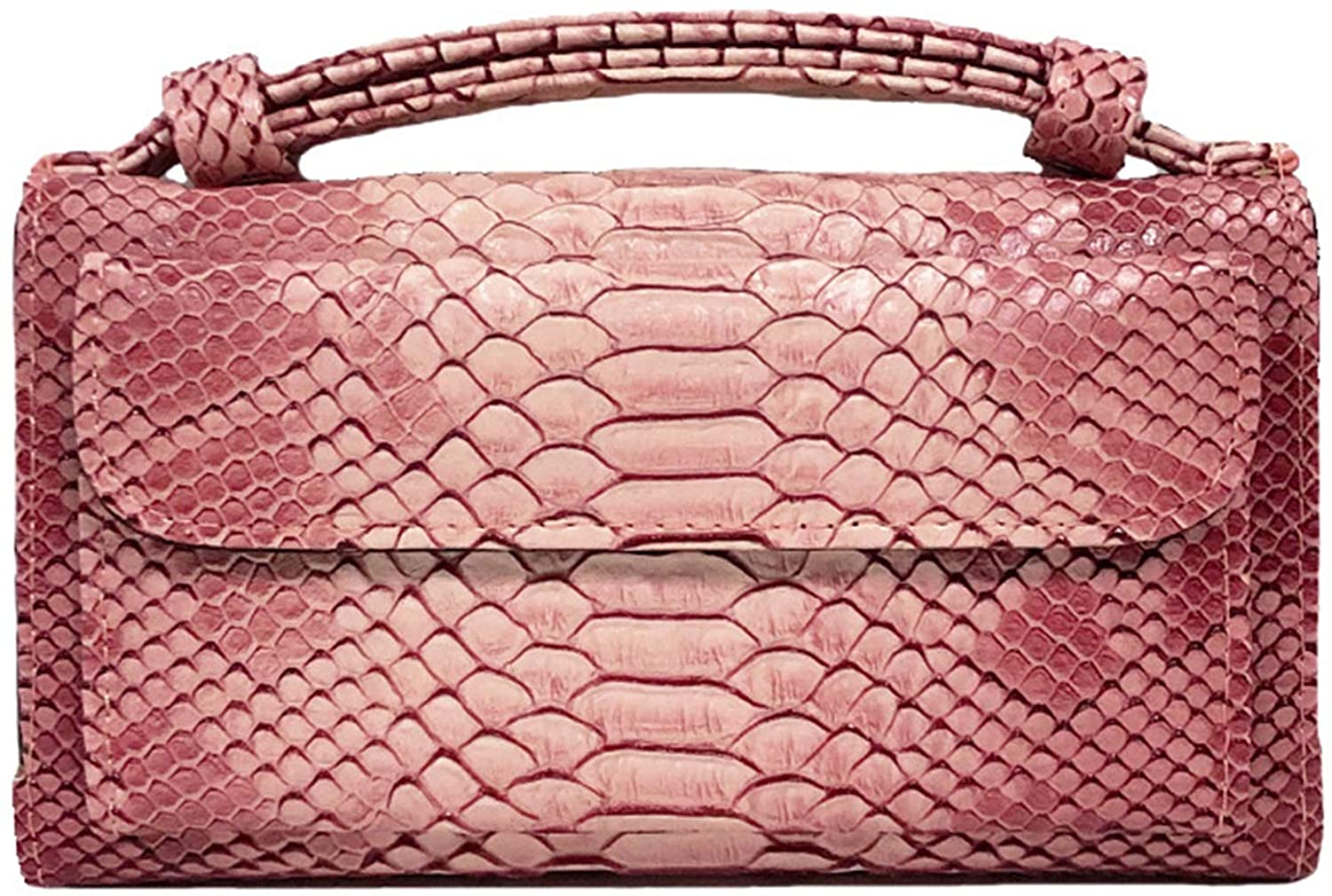 Price:$22.99 Oichy Wallets for Women Crossbody Bag for Ladies Small Shoulder Purse Snakeskin Pattern Handbag Evening Bag Party Bag (Pink)  Handbags   