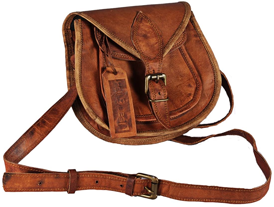 Price:$25.74 Leather Crossbody Handmade Purses for Women Crossover Small Bag Over the Shoulder by Hell blues  Handbags   