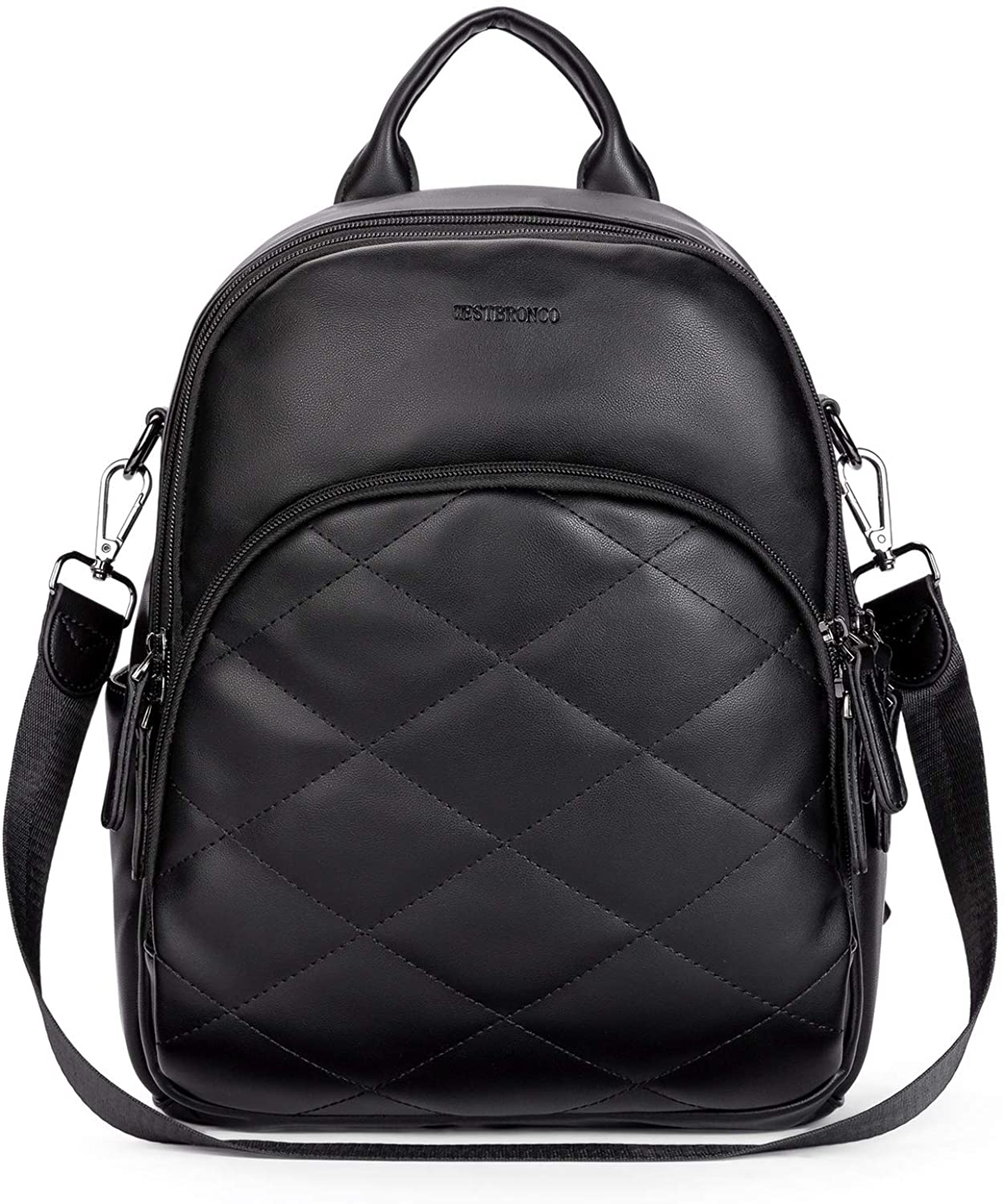 Price:$35.99    WESTBRONCO Backpack Purse for Women Vegan Leather Fashion Women Backpack Ladies Travel Zipper Pocket Shoulder Bag  Clothing