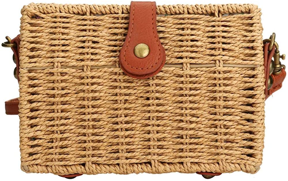 Price:$0.00    Straw Beach Bag Natural Hand Summer Tote Handbags Woven Handle Shoulder Bag For Women (Straw Bag M1,)  Clothing
