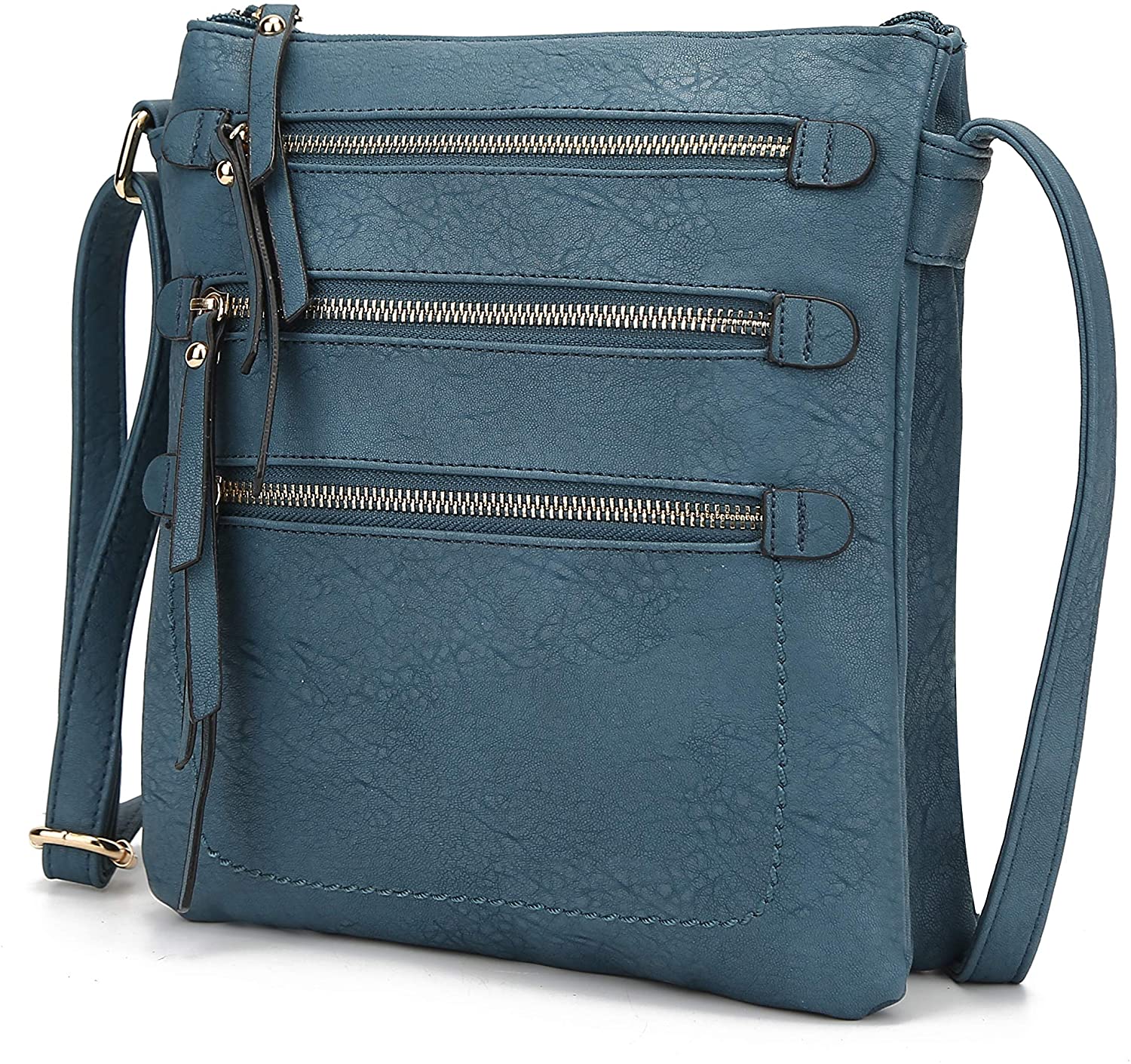 Price:$24.99 MKF Crossbody Bag for Women Luxury Purses and Handbags PU Leather Adjustable Shoulder Strap Crossover Messenger Dark Teal  Handbags   